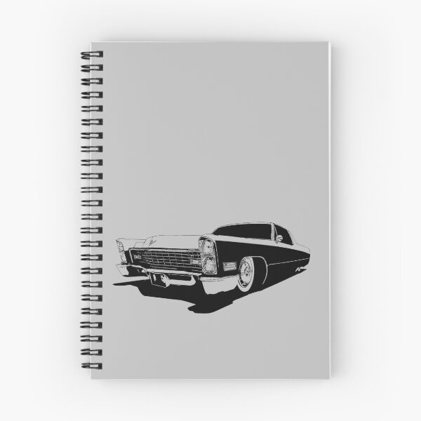 Item preview, 1967 Cadillac Coupe Deville - stylized black on light background  designed and sold by mal-photography.