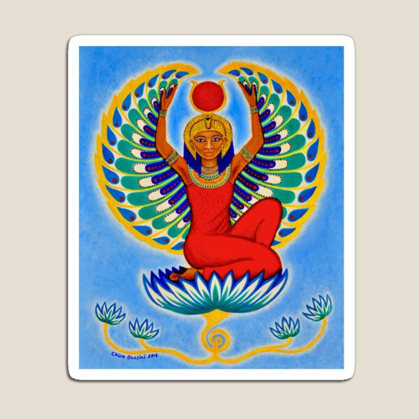 Winged Isis Egyptian Goddess Auset Magnet