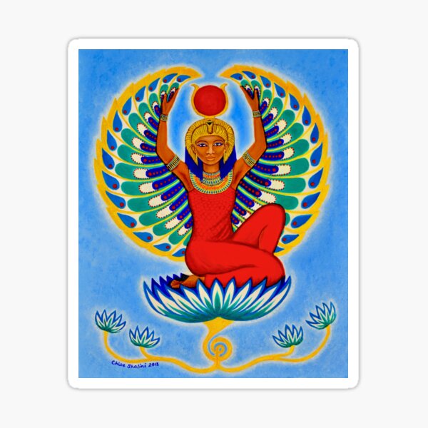 Winged Isis Egyptian Goddess Auset Sticker