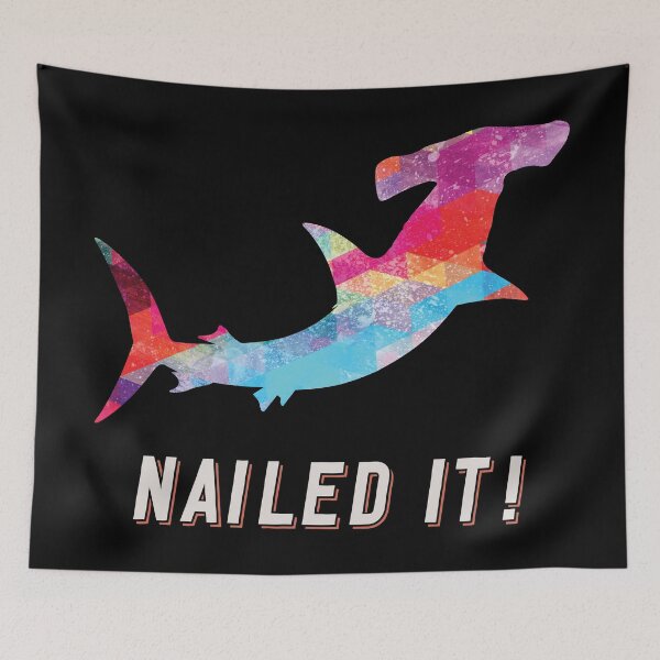 Item preview, Hammerhead Shark Lover Ocean Diver Retro Rainbow Polygonal Pop Art Style designed and sold by Pingestre.