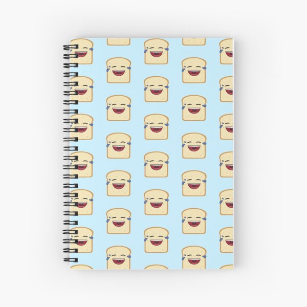 A slice of bread, laughing - pattern Spiral Notebook