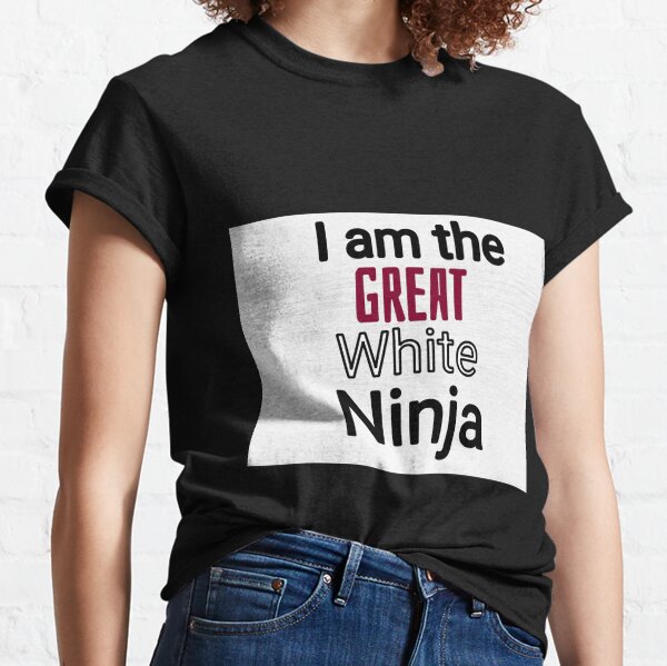 white ninja shirt