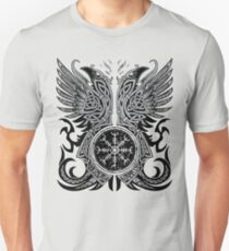 Camiseta ajustada Huginn y Muninn, los cuervos de Odin