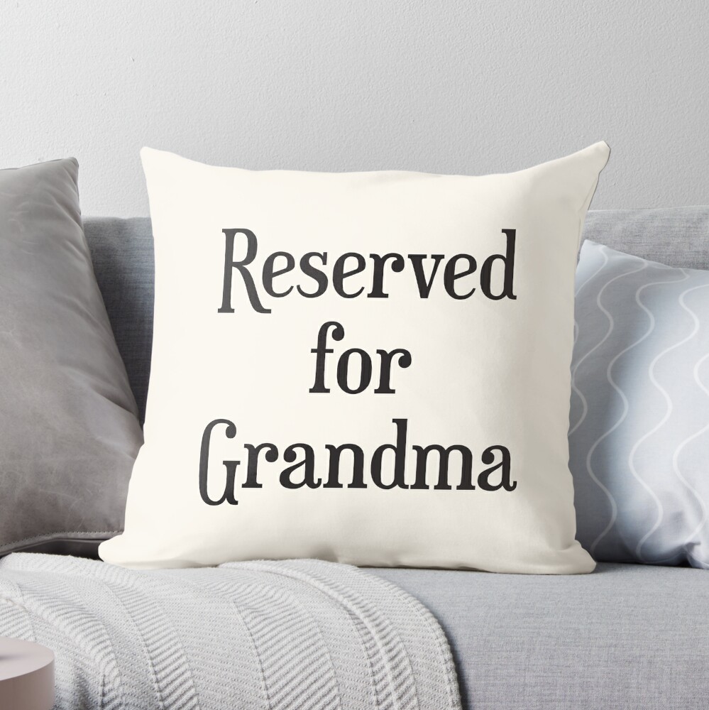 Grandma's Seat Cushion Throw Pillow for Sale by agecounts