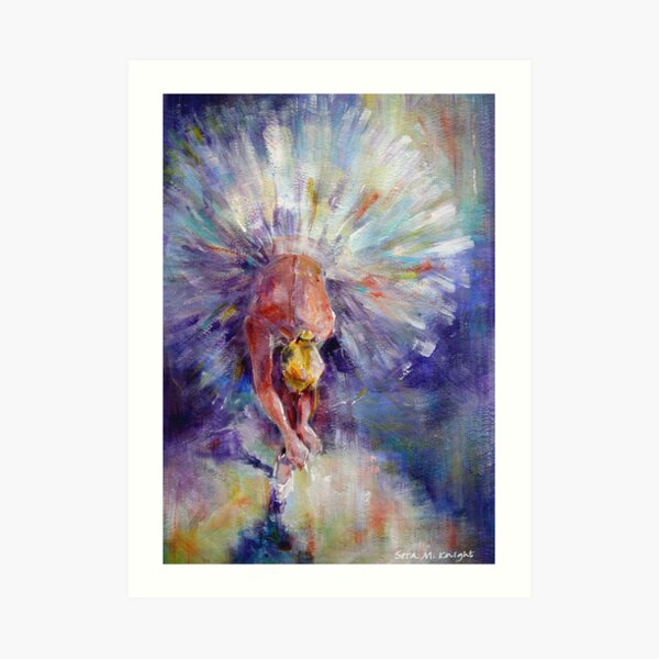 Ballerina Adjusting The Ribbons - Art Art Print