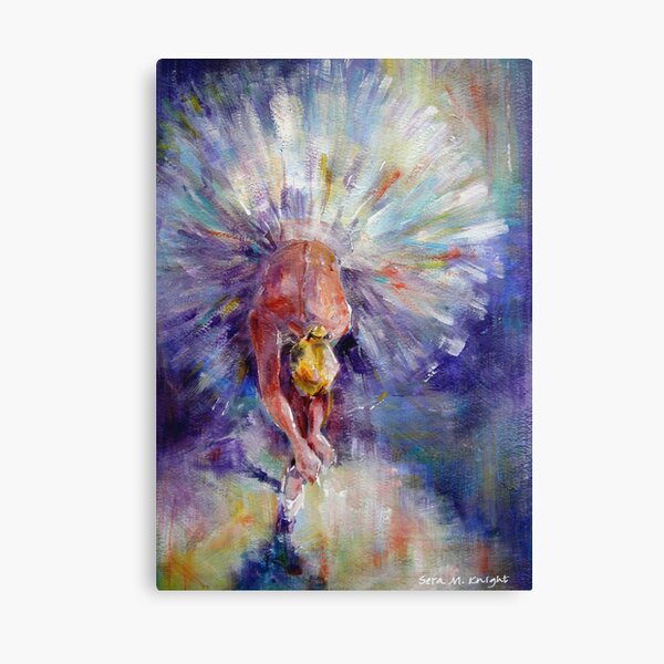 Ballerina Adjusting The Ribbons - Art Canvas Print