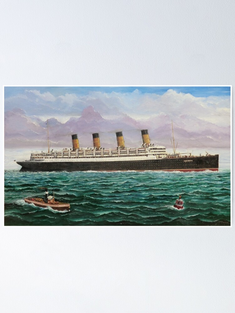 CANVAS RMS Aquitania Art print POSTER 