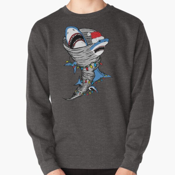 Santa Shark Tornado Pullover Sweatshirt