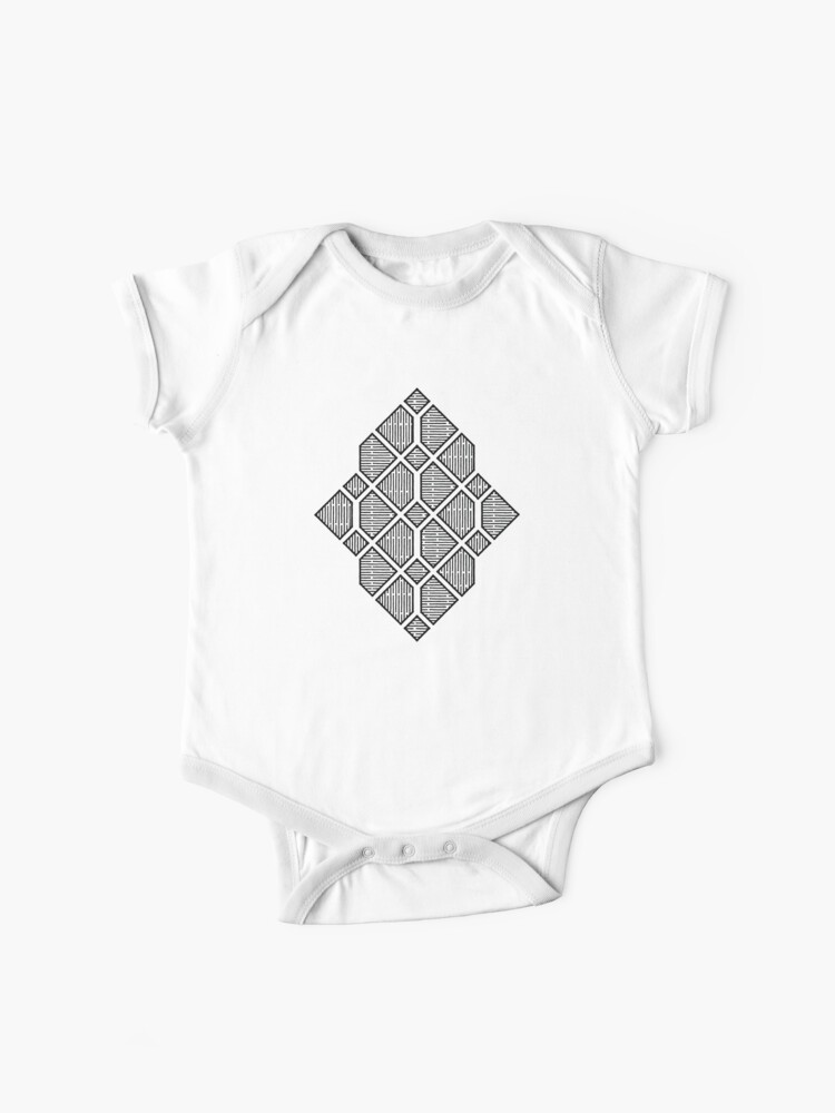 Body Para Bebe Diamantes Patron De Dibujo Geometrico Blanco De Mariomartin Redbubble