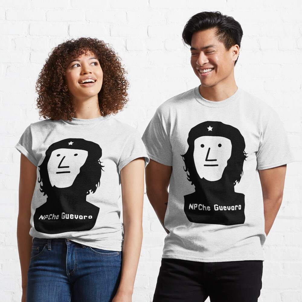 NPC Wojak Shirt NPC Che Guevara Funny MAGA Non Player Meme Men's T- Shirt