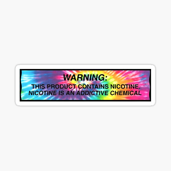 Trippy Warning Sticker