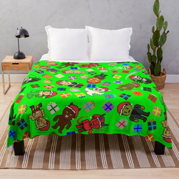 Item preview, Pixel Monsters Christmas Pattern With Presents! (Green) designed and sold by gkillerb.
