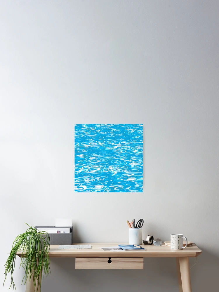 Thumbnail 2 of 3, Poster, Water Reflections Pool Ripples Abstract Pattern for Swimmers designed and sold by AugustDesign.