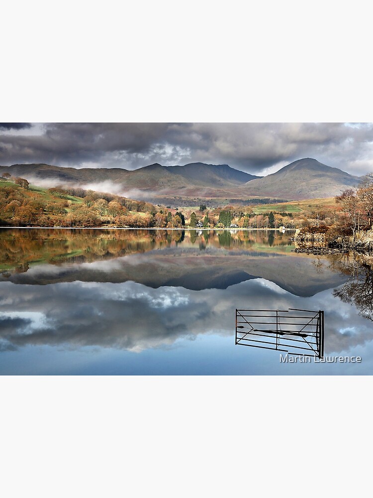 A Gate To Nowhere At Coniston Water In The English Lake District Art Board Print By Martinlawphoto Redbubble