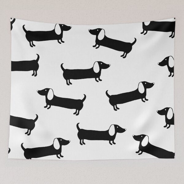 Item preview, Cute dachshunds in black and white designed and sold by bigmoments.
