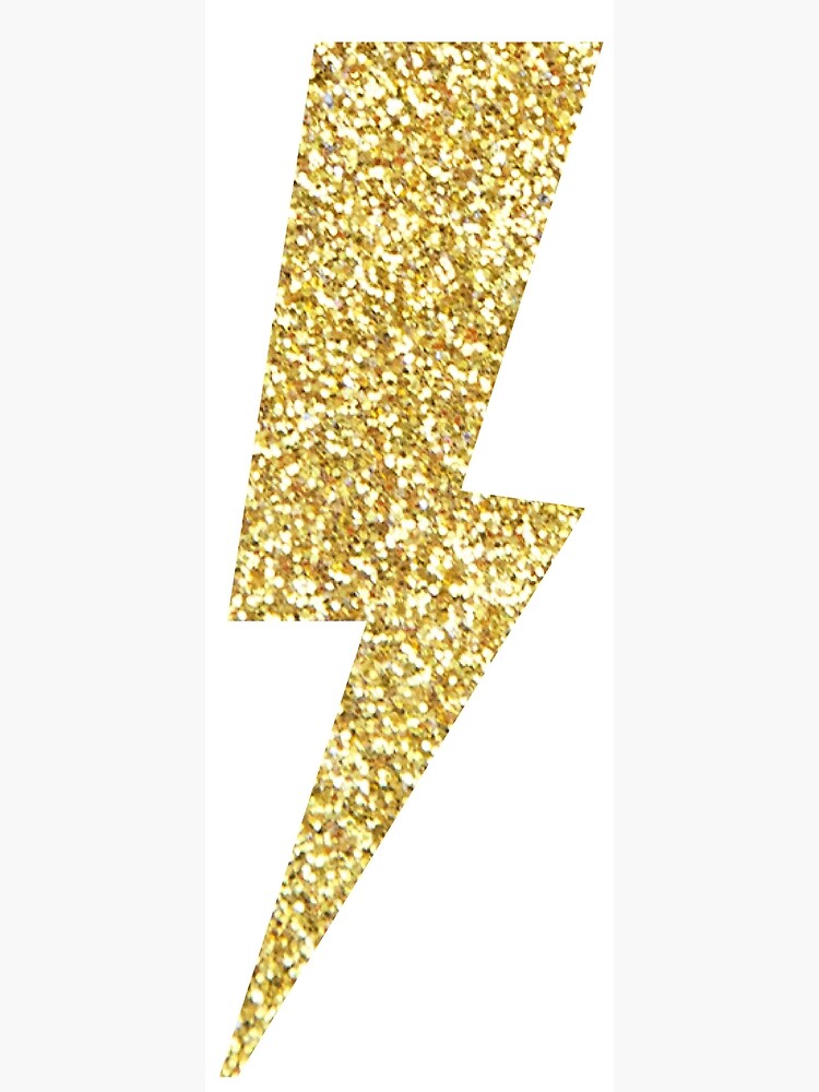 "Sparkly Gold Lightning Bolt" Poster for Sale by lillycarodesign