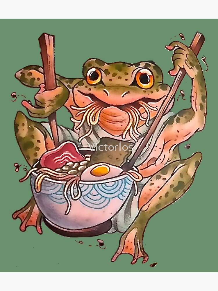 Greedy Frog Digs In Poster for Sale by VictorIos
