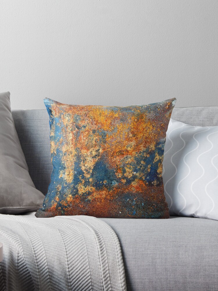 Blue and 2025 rust pillows