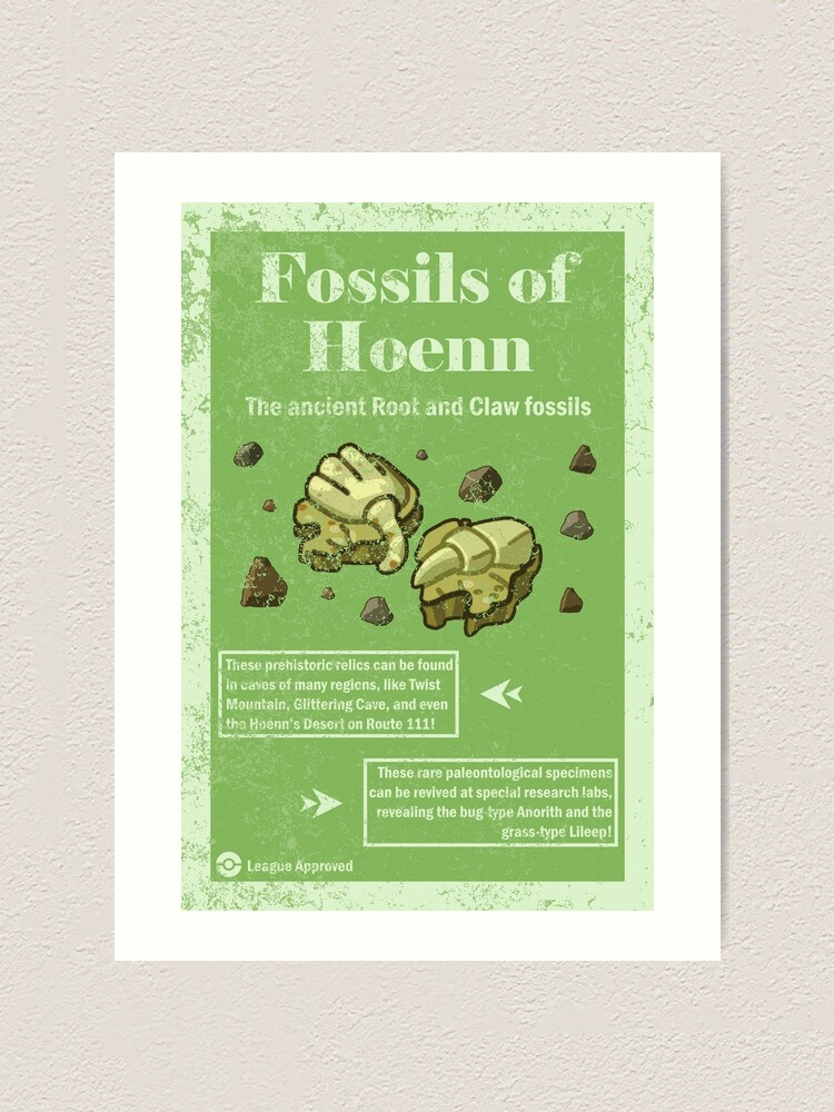 "Fossils of Hoenn Ad" Art Print for Sale by Swainathan Redbubble