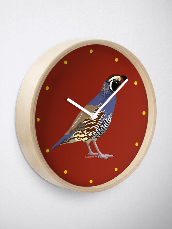 Alternate view of California Quail Clock