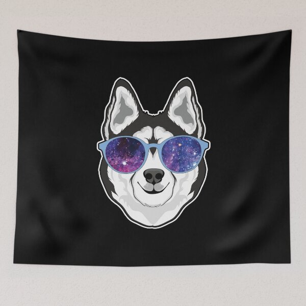 Item preview, Siberian Husky Dog In Galaxy Sunglasses designed and sold by designeclipse.