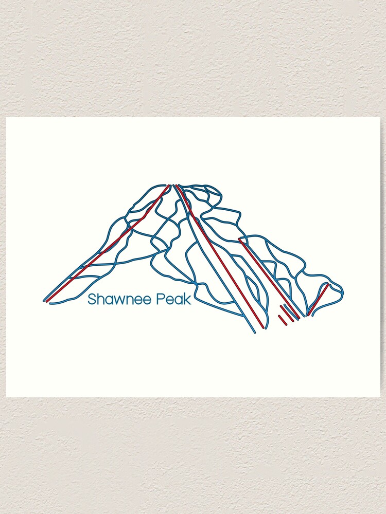 Shawnee Peak Trail Map Shawnee Peak Trail Map" Art Print By Chasinggnarnia | Redbubble