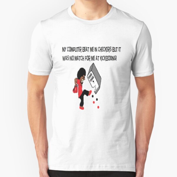 Computer beat me in Checkers Slim Fit T-Shirt