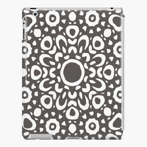 Floral Abstract Grey & White Mandala iPad Snap Case