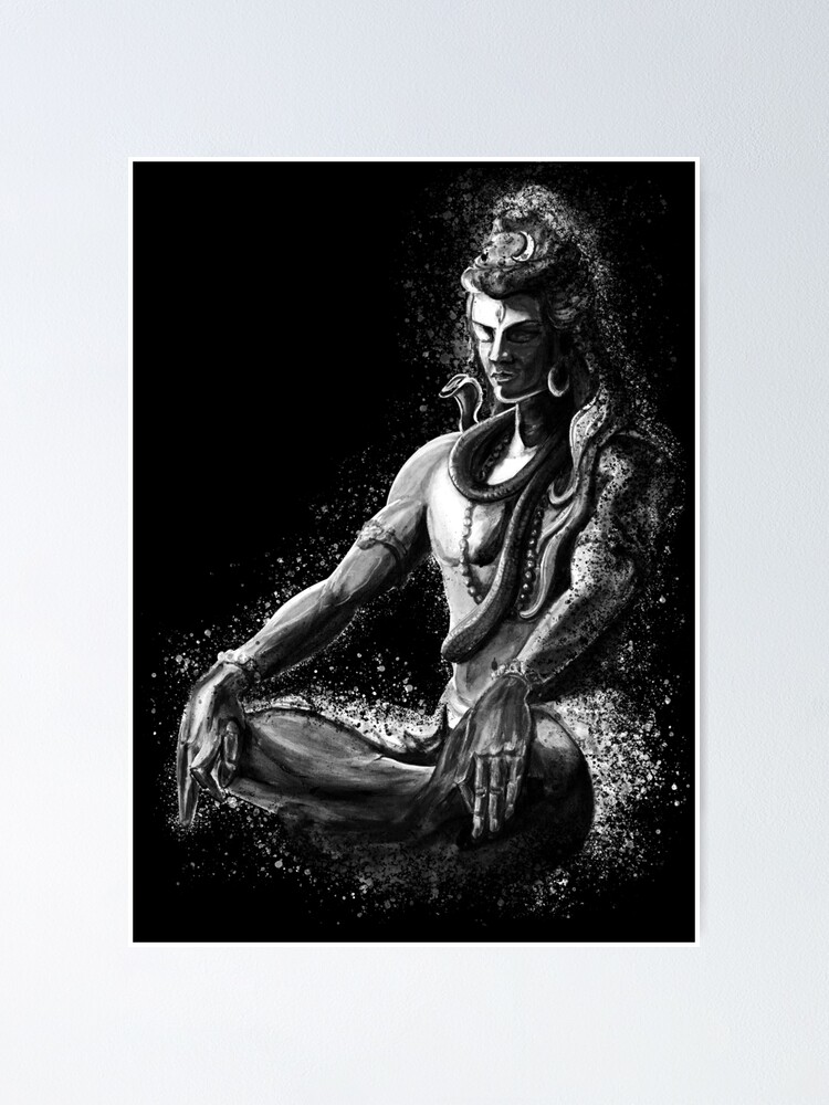 Poster for Sale avec l uvre Majestueux Shiva en m ditation