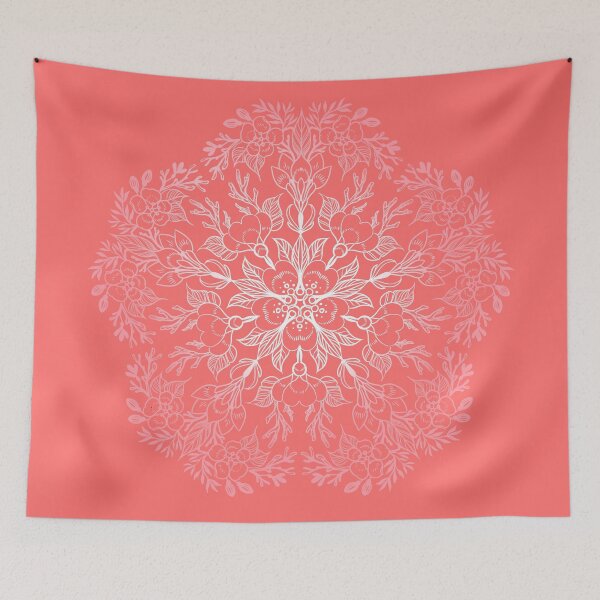 Item preview, cherry blossom mandala- Coral sakura designed and sold by saraknid.