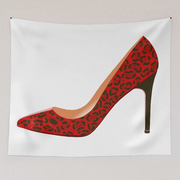Item preview, Red Leopard Print High Heel Shoe designed and sold by DavidASmith.
