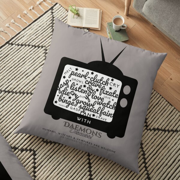 'Creature Binge Watch' for those who aren't fans of black clothing ... (why?!) Floor Pillow
