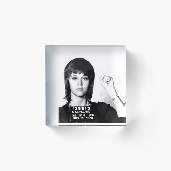 Jane Fonda Power Mugshot Bloque acrílico