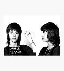 Jane Fonda Power Mugshot Photographic Print