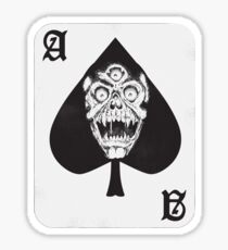 Ace of Spades Skateboard Sticker Horror Art Sticker