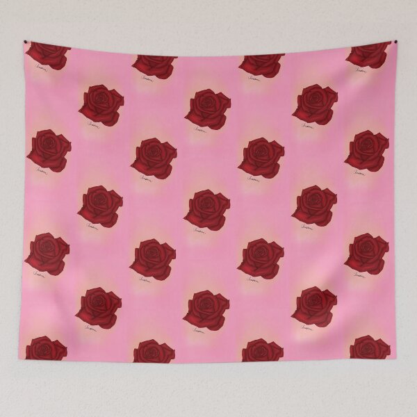 Item preview, Rosa roja radiante (fondo rosa) designed and sold by simplyartist112.