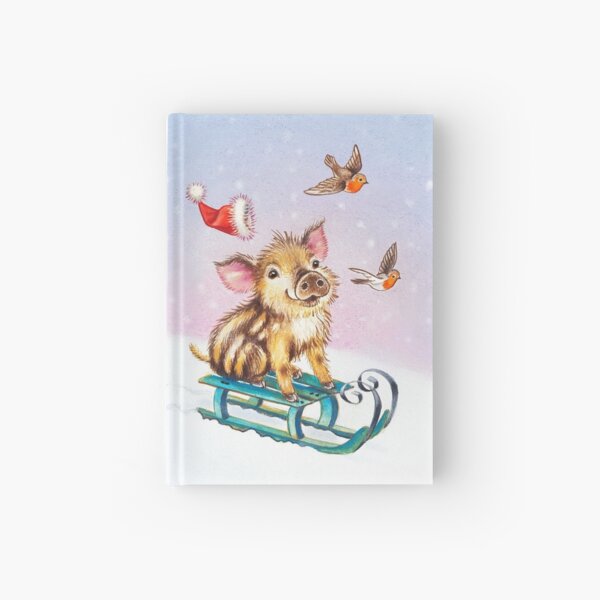 Christmas piglet by Maria Tiqwah Hardcover Journal