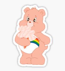 Cheer Bear - Holding Hearts Sticker