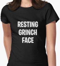 Resting Grinch Face Women's Fitted T-Shirt