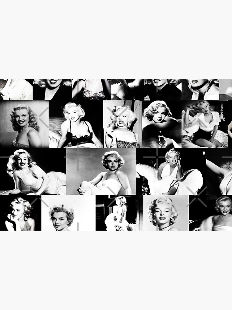 Black and White Marilyn Monroe Collage Vintage by StevenOlmos