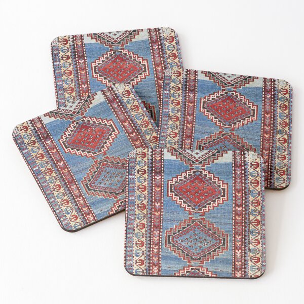 Item preview, Kazak  Antique South West Caucasus Rug Print designed and sold by Vicky Brago-Mitchell®.