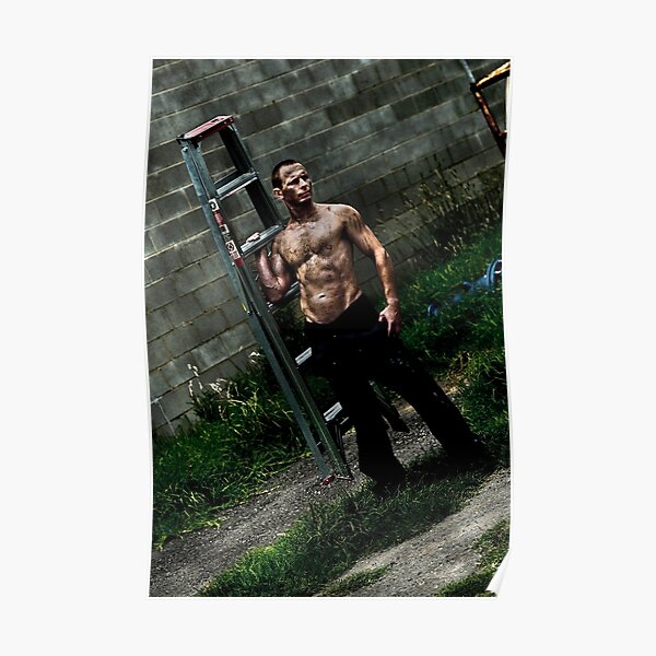 Damien With Ladder 2 Poster