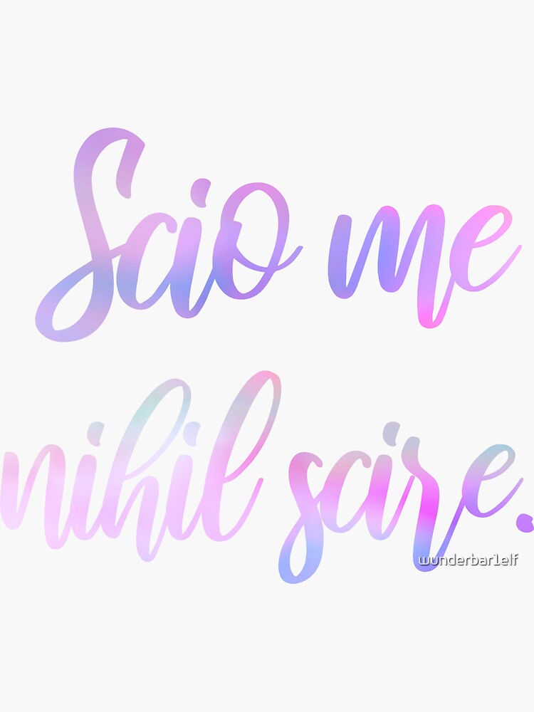 "scio me nihil scire I know that I know nothing" Sticker for Sale by