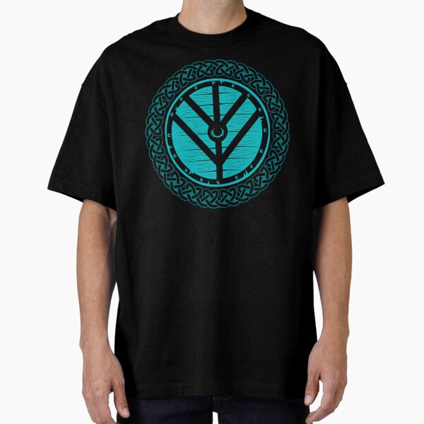 Item preview, Viking Shield Maiden Norse Knot Work, Teal Shield designed and sold by Glimmersmith.