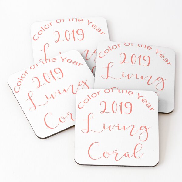 Item preview, LIVING CORAL TYPOGRAPHY - AMERICAN ENGLISH - PANTONE COLOR OF THE YEAR 2019 designed and sold by ozcushionstoo.