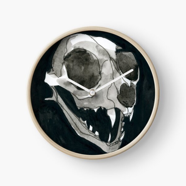 Cat Skull Clock
