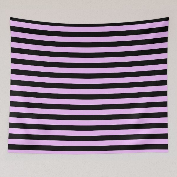 Item preview, Electric Lavender Pink and Black Horizontal Stripes designed and sold by ColorPatterns.