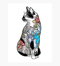 Lámina fotográfica Gato en Lotus Tattoo