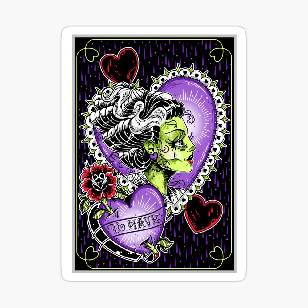 To Have Bride of Frankenstein Vintage Style Romance Cute Traditional Tattoo  Flash Art Board Print for Sale by Ella Mobbs  Redbubble