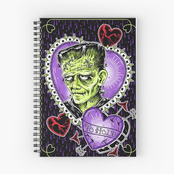 Item preview, To Hold Frankenstein's Creation Vintage Style Romance Cute Traditional Tattoo Flash designed and sold by Ella Mobbs.